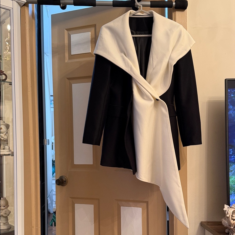 Elegant Black and White Women's 2 in
1 Blazer and dress,